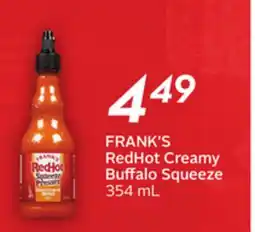 Sobeys FRANK'S RedHot Creamy Buffalo Squeeze offer