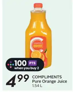 Sobeys COMPLIMENTS Pure Orange Juice offer