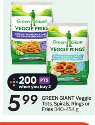 Sobeys GREEN GIANT Veggie Tots, Spirals, Rings or Fries offer