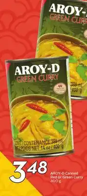 Sobeys AROY-D Canned Red or Green Curry offer