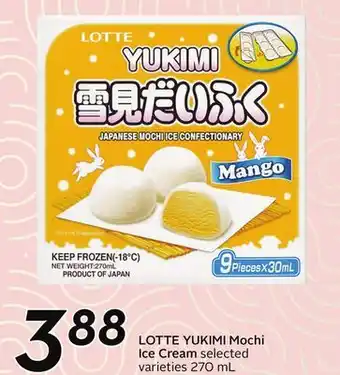 Sobeys LOTTE YUKIMI Mochi Ice Cream offer