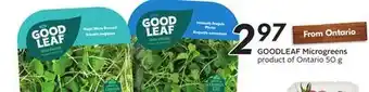 Sobeys GOODLEAF Microgreens offer