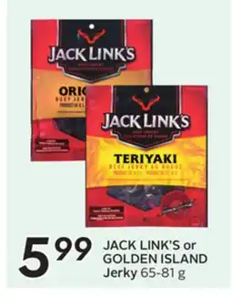 Sobeys JACK LINK'S or GOLDEN ISLAND Jerky offer