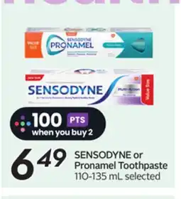 Sobeys SENSODYNE or Pronamel Toothpaste offer