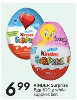 Sobeys KINDER Surprise Egg offer