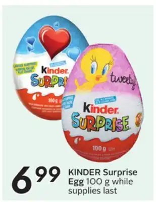 Sobeys KINDER Surprise Egg offer