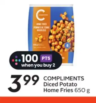 Sobeys COMPLIMENTS Diced Potato Home Fries offer