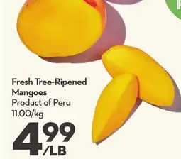 Longo's Fresh Tree-Ripened Mangoes offer