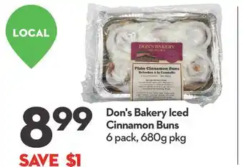 Longo's Don's Bakery Iced Cinnamon Buns offer