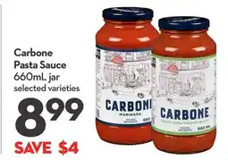 Longo's Carbone Pasta Sauce offer