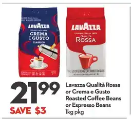 Longo's Lavazza Qualità Rossa or Crema e Gusto offer