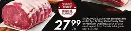 Sobeys STERLING SILVER Fresh Boneless Rib or Rib Eye Grilling Steak Family Size or Premium Oven Roast offer