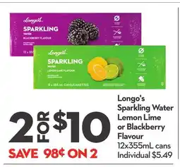 Longo's Longo's Sparkling Water offer