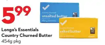 Longo's Longo's Essentials Country Churned Butter offer