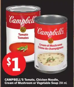 Foodland Tomato, Chicken Noodle, Cream of Mushroom or Vegetable Soup offer