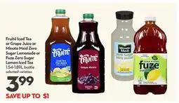 Longo's Fruité Iced Tea or Grape Juice or Minute Maid Zero Sugar Lemonade or Fuze Zero Sugar Lemon Iced Tea offer