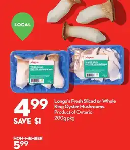 Longo's Longo's Fresh Sliced or Whole King Oyster Mushrooms offer