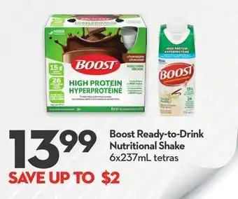 Longo's Boost Ready-to-Drink Nutritional Shake offer