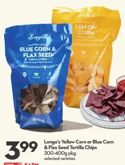 Longo's Longo's Yellow Corn or Blue Corn & Flax Seed Tortilla Chips offer