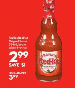 Longo's Frank's RedHot Original Sauce offer