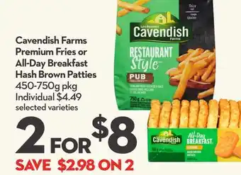 Longo's Cavendish Farms Premium Fries or All-Day Breakfast Hash Brown Patties offer