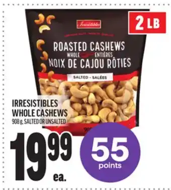 Metro IRRESISTIBLES WHOLE CASHEWS offer