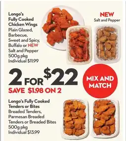 Longo's Longo's Fully Cooked Tenders or Bites offer