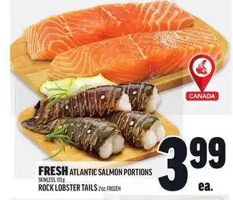 Metro FRESH ATLANTIC SALMON PORTIONS | ROCK LOBSTER TAILS offer