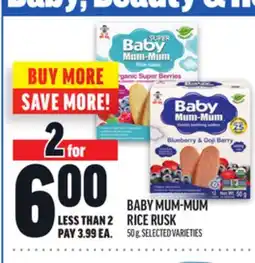 Metro BABY MUM-MUM RICE RUSK offer