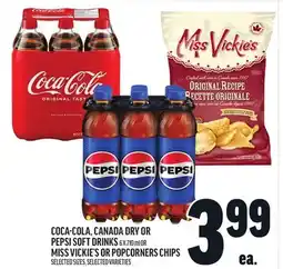 Metro COCA-COLA, CANADA DRY OR PEPSI SOFT DRINKS offer