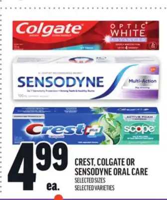 Metro CREST, COLGATE OR SENSODYNE ORAL CARE offer