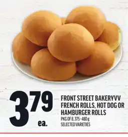 Metro FRONT STREET BAKERYVV FRENCH ROLLS, HOT DOG OR HAMBURGER ROLLS offer