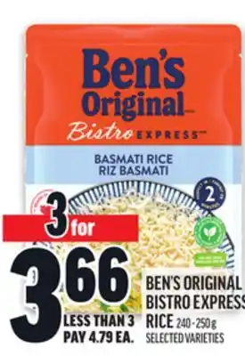 Metro BEN'S ORIGINAL BISTRO EXPRESS RICE offer