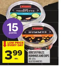 Metro IRRESISTIBLES HUMMUS AND DIPS offer