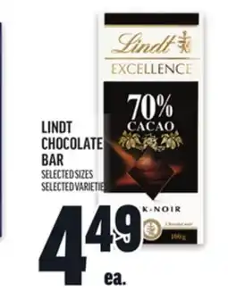 Metro LINDT CHOCOLATE BAR offer