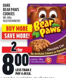 Metro DARE BEAR PAWS COOKIES offer