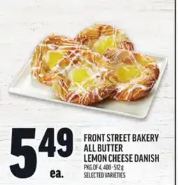 Metro FRONT STREET BAKERY ALL BUTTER LEMON CHEESE DANISH offer