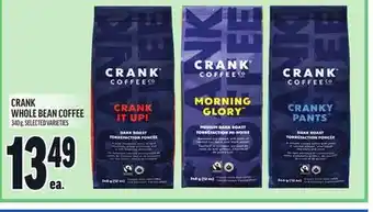 Metro CRANK WHOLE BEAN COFFEE offer