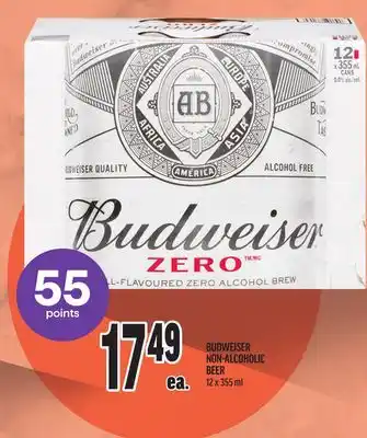 Metro BUDWEISER NON-ALCOHOLIC BEER offer