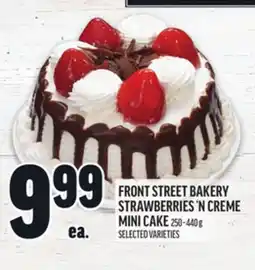 Metro FRONT STREET BAKERY STRAWBERRIES 'N CREME MINI CAKE offer