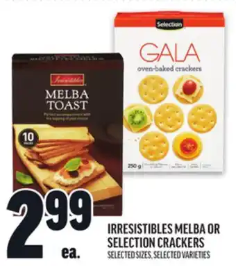 Metro IRRESISTIBLES MELBA OR SELECTION CRACKERS offer