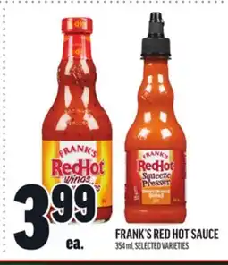 Metro FRANK'S RED HOT SAUCE offer