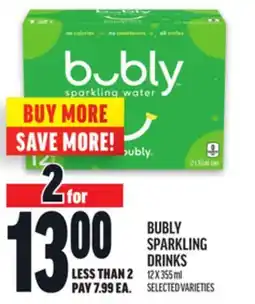 Metro BUBLY SPARKLING DRINKS offer