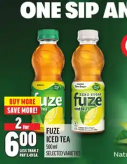 Metro FUZE ICED TEA offer