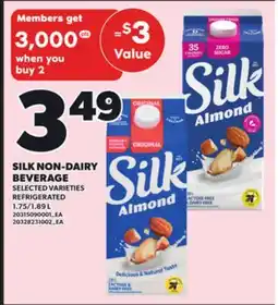 Loblaws SILK NON-DAIRY BEVERAGE, 1.75/1.89 L offer