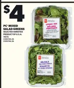 Loblaws PC MIXED SALAD GREENS, 142G offer