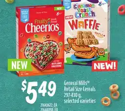 Loblaws GENERAL MILLS RETAIL SIZE CEREALS 297-430G offer