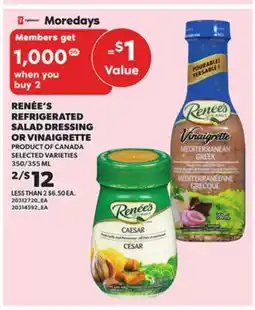 Loblaws RENÉE'S REFRIGERATED SALAD DRESSING OR VINAIGRETTE, 350/355ML offer