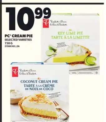 Loblaws PC CREAM PIE 730G offer