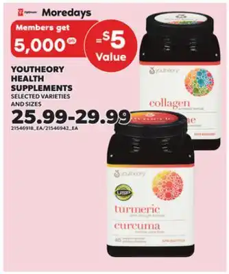 Loblaws YOUTHEORY HEALTH SUPPLEMENTS offer